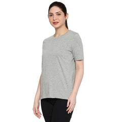 Grey Cotton Crew Neck T-Shirt