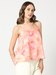 Tie & Dey Georgette Layered Flowy Cami Top