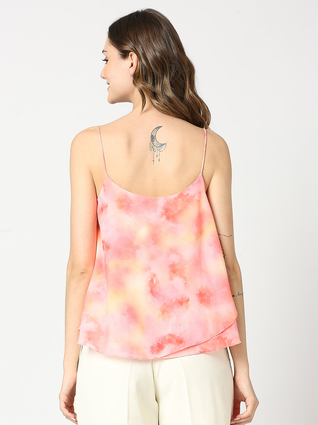 Tie & Dey Georgette Layered Flowy Cami Top