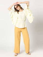 Buttercream Fiona Layered Bell Sleeve Top