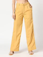 Beige Fiona High Waist Formal Pant