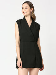 Black Fiona Short Jumpsuit