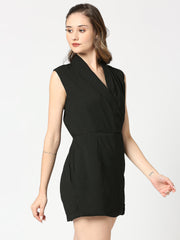 Black Fiona Short Jumpsuit